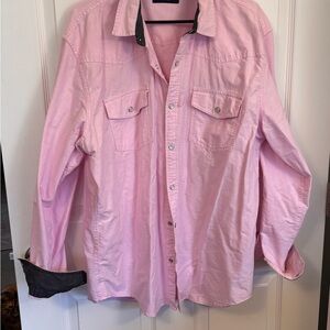 Men's Pink Casual Button Down Shirt